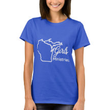 Camiseta de las mujeres azules con MG