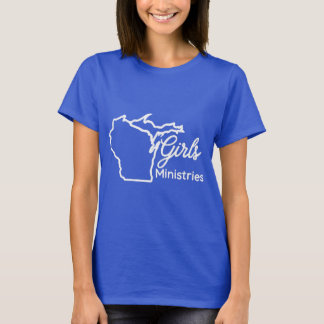Camiseta de las mujeres azules con MG