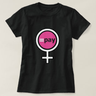 Camiseta de las mujeres con igual salario