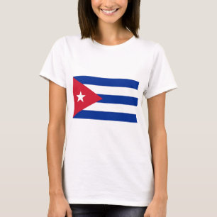 Camiseta de las mujeres con la bandera de Cuba