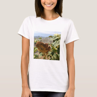 Camiseta de las mujeres con la foto del girasol