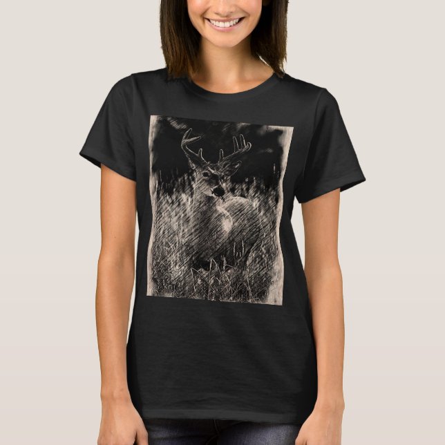 Camiseta de las mujeres de Big Meadows Buck (Anverso)