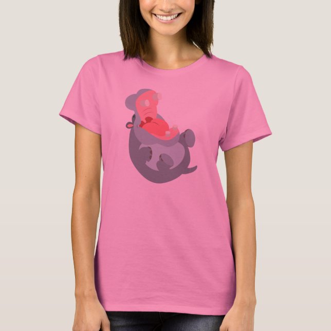 Camiseta de las mujeres de Hippo, Personalizado ri (Anverso)