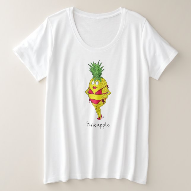 Camiseta de las mujeres de la fineapple piña más l (Anverso del diseño)