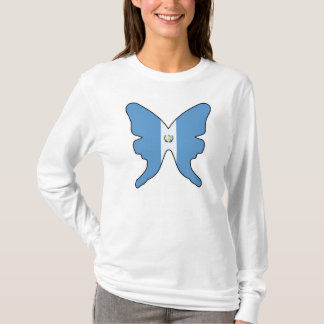 Camiseta de las mujeres de la mariposa de