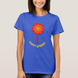 Camiseta de las mujeres de la primavera feliz