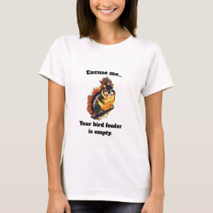 Camiseta de las mujeres de White Funny Squirrel