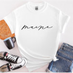 Camiseta de las mujeres del estado con guión de ma<br><div class="desc">¡Siempre agregamos nuevos diseños a diario!</div>