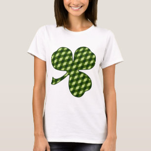 Camiseta de las mujeres del Green Argyle Lucky Sha