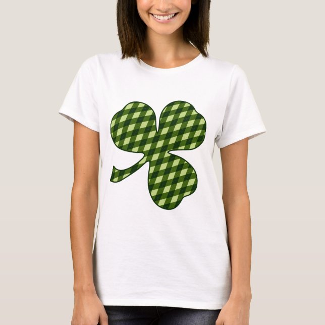 Camiseta de las mujeres del Green Argyle Lucky Sha (Anverso)