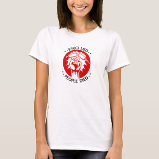Camiseta de las mujeres mentiras de Fauci