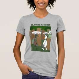 Camiseta de las mujeres sobre el cambio climático