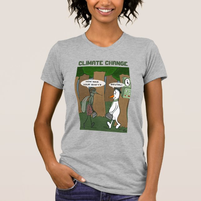 Camiseta de las mujeres sobre el cambio climático (Anverso)