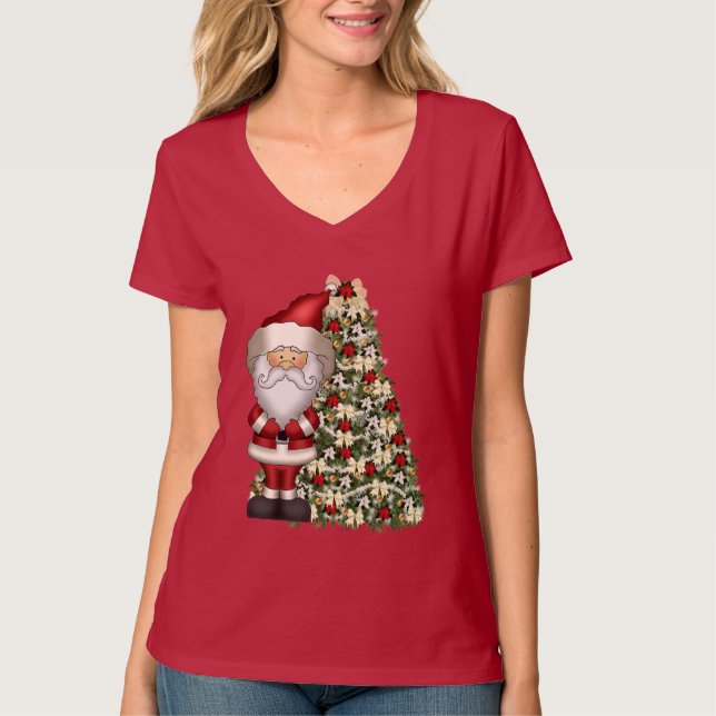 Camiseta de las navidades de Santa Holiday (Anverso)
