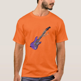 Camiseta de las notas de la guitarra eléctrica y