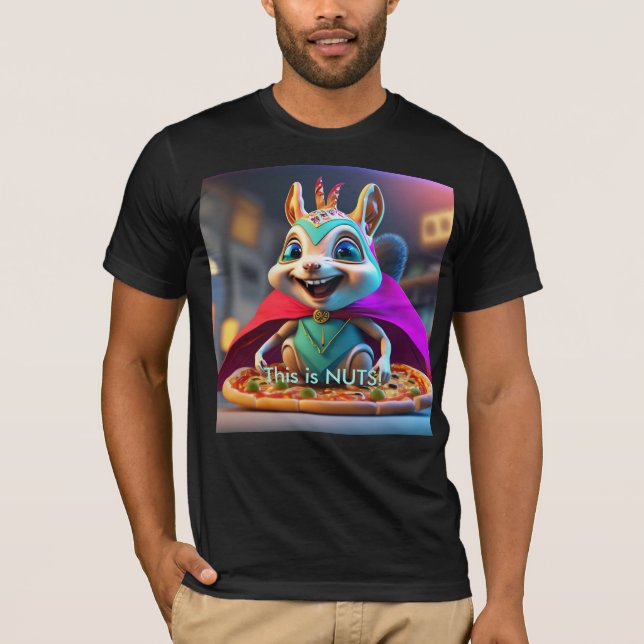 Camiseta De Las Nueces De La Pizza De La Ardilla (Anverso)