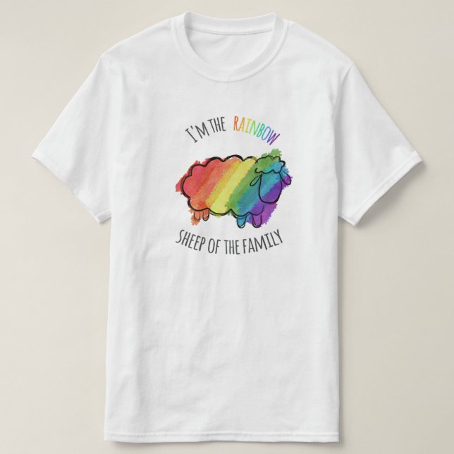 Camiseta de las ovejas del arco iris (Diseño del anverso)