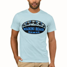 Camiseta de las palmas del negro azul de Hawaii de