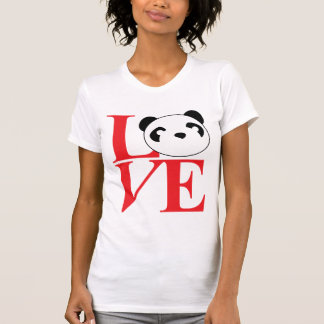Camiseta de las pandas del amor en rojo