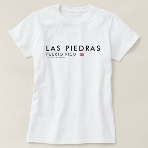 Camiseta de Las Piedras Puerto Rico   Coordenadas 