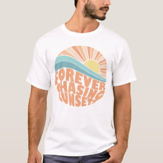 Camiseta de las puestas de sol persiguiendo para s