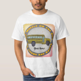 Camiseta de las ruedas del autobús escolar