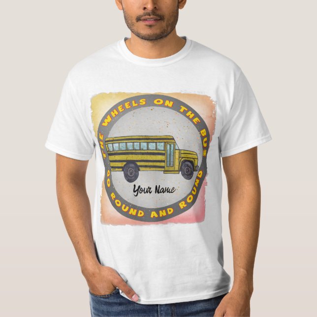 Camiseta de las ruedas del autobús escolar (Anverso)