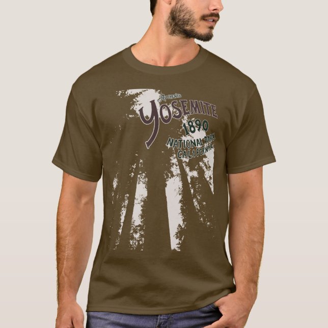 Camiseta de las secoyas del parque nacional de (Anverso)