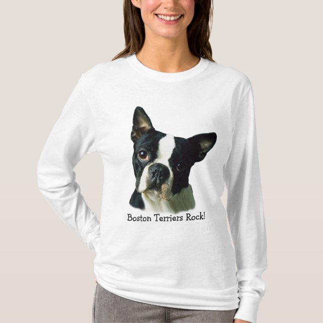 Camiseta de las señoras de Boston Terrier (Anverso)