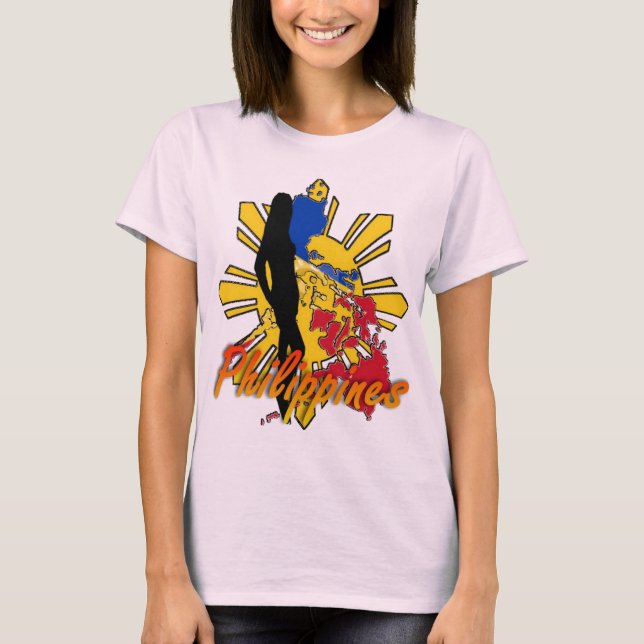 Camiseta de las señoras de Filipinas W/Girl (Anverso)