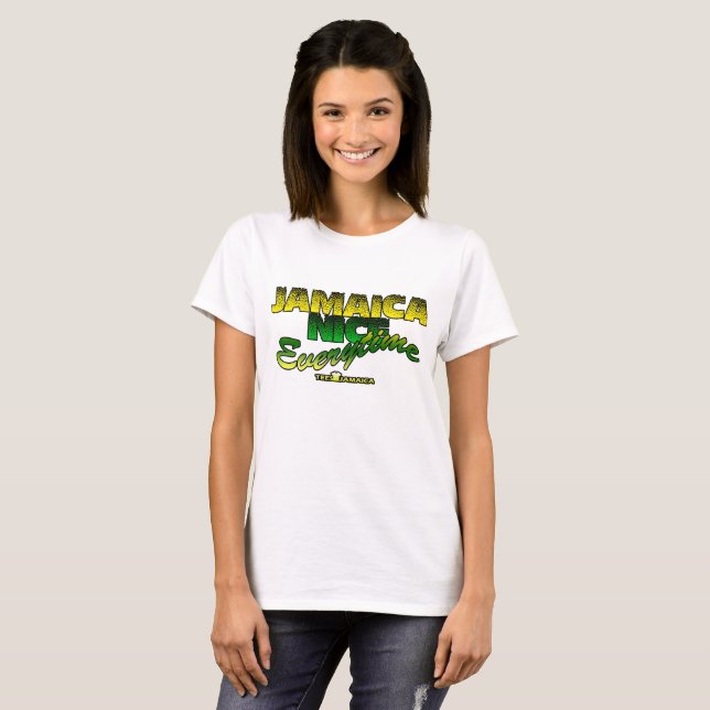 Camiseta de las señoras de Jamaica Niza cada vez (Anverso completo)