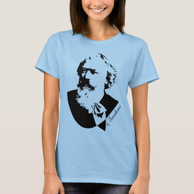 Camiseta de las señoras de Johannes Brahms del (Anverso)