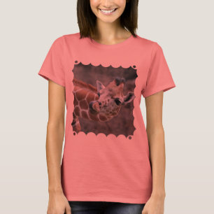 Camiseta de las señoras de la lengua de la jirafa