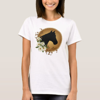 Camiseta de las señoras de la silueta de la cabeza