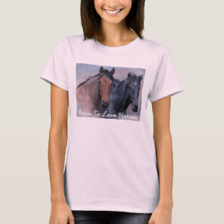 Camiseta de las señoras de los caballos salvajes