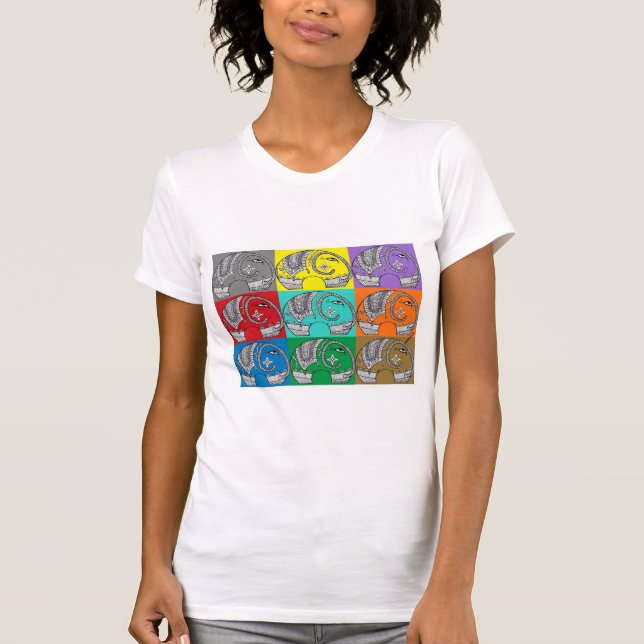 Camiseta de las señoras de los elefantes indios (Anverso)