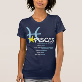 Camiseta de las señoras de los rasgos de Piscis