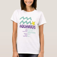 Camiseta de las señoras de los rasgos del acuario