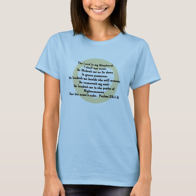 Camiseta de las señoras de los salmos 23 (Anverso)