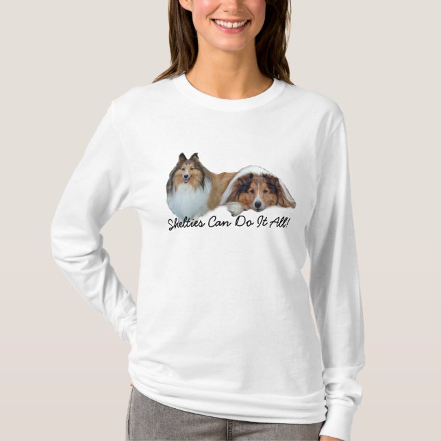 Camiseta de las señoras de Sheltie (Anverso)
