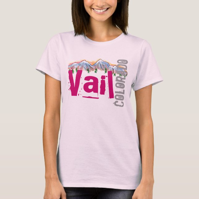 Camiseta de las señoras de Vail Colorado (Anverso)