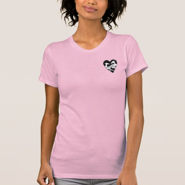 Camiseta de las señoras del amor de Whippet (Anverso)