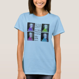 camiseta de las señoras del arte pop de Mozart