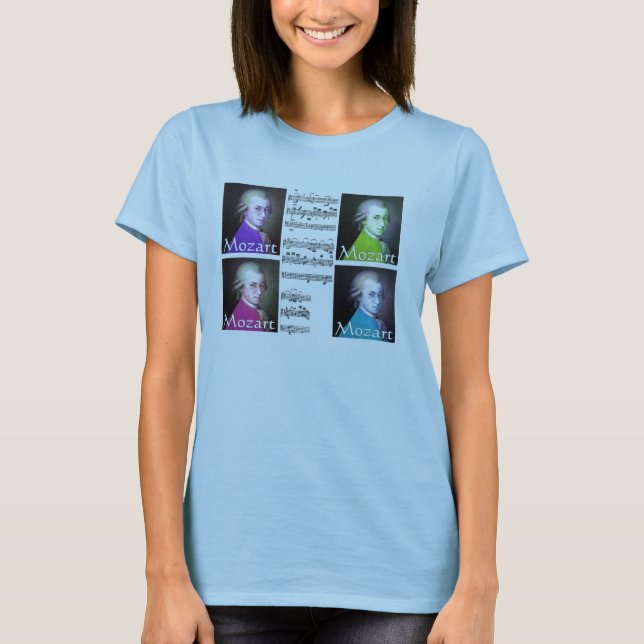 camiseta de las señoras del arte pop de Mozart (Anverso)