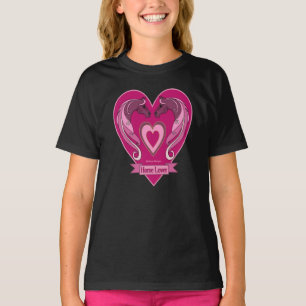 Camiseta de las señoras del corazón del amante d