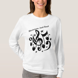 Camiseta de las señoras del dúo de los músicos