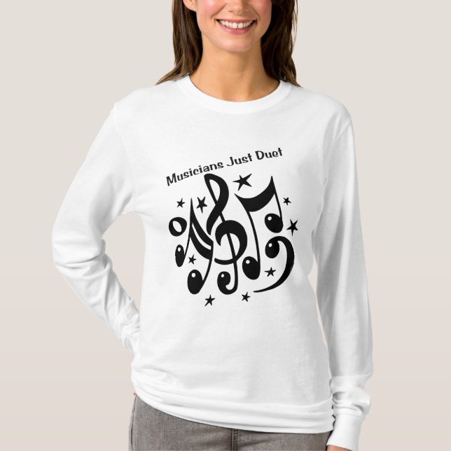 Camiseta de las señoras del dúo de los músicos (Anverso)