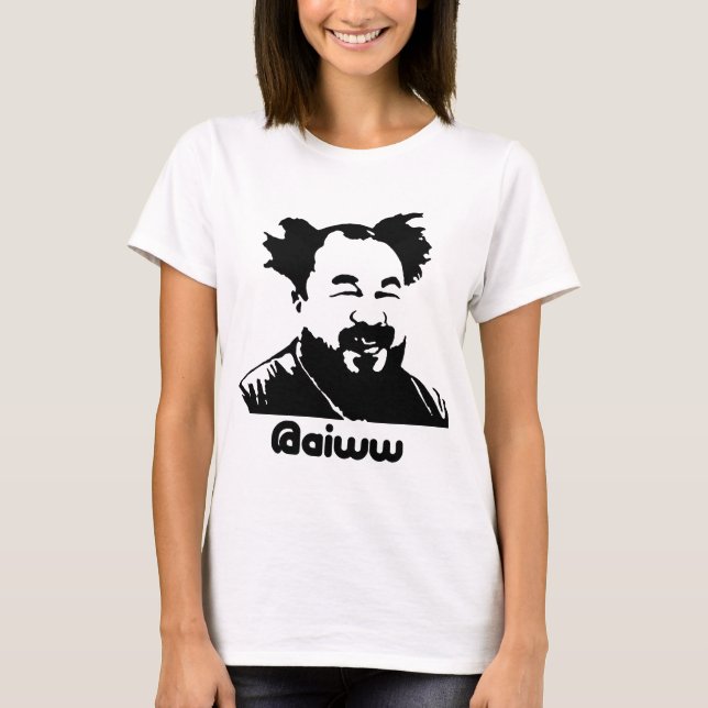 Camiseta de las señoras del gorjeo del @aiww del (Anverso)
