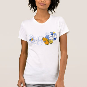 Camiseta de las señoras del hibisco del Doodle