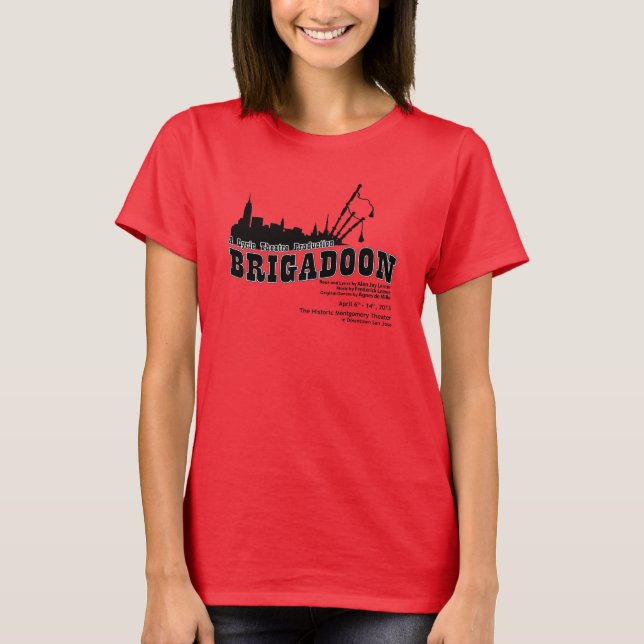 Camiseta de las señoras del molde de Brigadoon (Anverso)